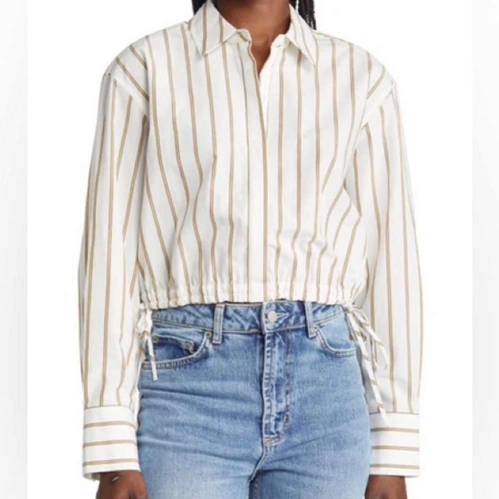 NWT Rails Nicki Ivory Daffodil Stripe Top